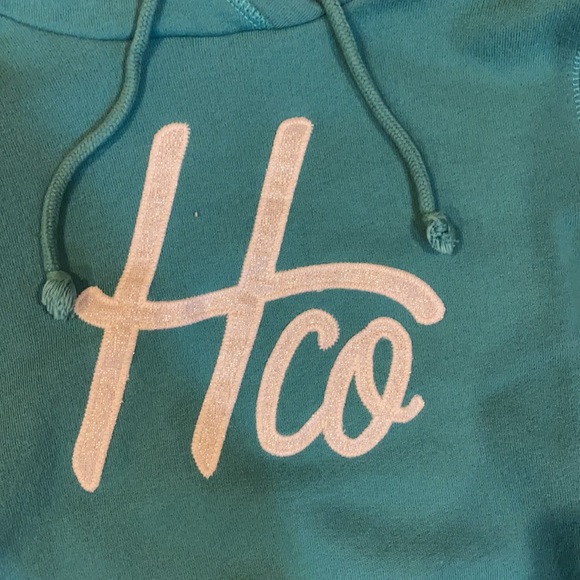 Teal Hollister hoodie - Picture 2 of 4